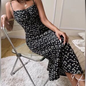 Floral Black Dress